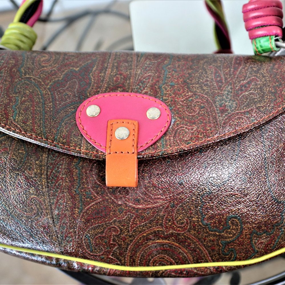 SOLD ETRO Multi-color Paisley Purse - Picture 10 of 16